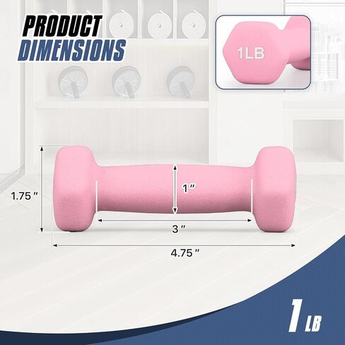 MADOG Dumbbell Set, Anti-Slip Neoprene Coated Hexagon Hand Weights for Home Gym Equipment Workouts Strength Training in Kuwait