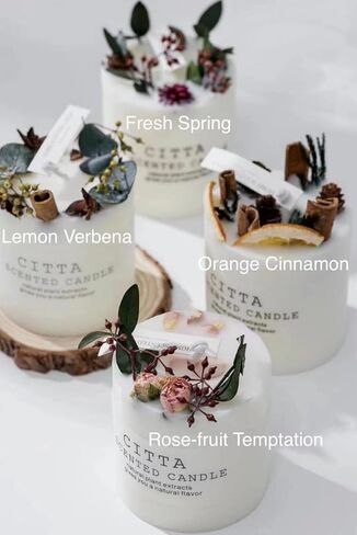 CITTA Fresh Spring Scented Candles, Gift Boxed, 40 Hours Burning time, for Home, Wedding, Party, Birthday, in Saudi Arabia