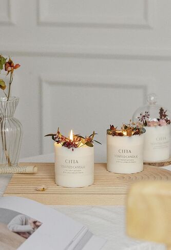 CITTA Fresh Spring Scented Candles, Gift Boxed, 40 Hours Burning time, for Home, Wedding, Party, Birthday, in Saudi Arabia