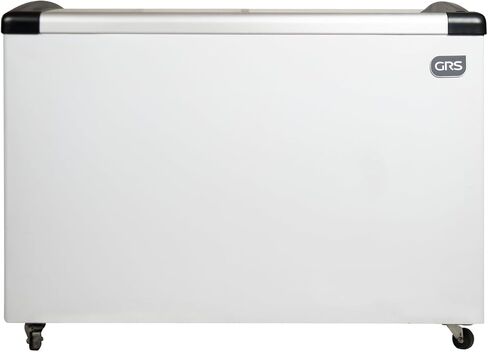 GRS Glass Door Small Chest Freezer - 4.13 Cubic Feet Small Deep Freezer with LED Light and 2 Removable Baskets, Mini Freezer Ideal for Ice Cream and Frozen Novelties in Saudi Arabia