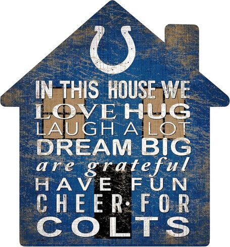 لافتة منزل Indianapolis Colts للجنسين من Fan Creations NFL Indianapolis Colts، لون الفريق، 12 بوصة in Saudi Arabia