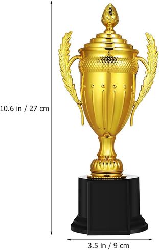 كأس NOLITOY الذهبي للكأس مقاس 10.6 بوصة، جائزة الكأس الكبيرة للفائز بجائزة الكأس للرياضة وكرة القدم وكرة السلة ودوري كرة السلة والحفلات المفضلة ومسابقات البطولات in Saudi Arabia