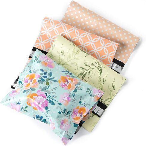RUSPEPA Poly Mailers Shipping Bags Pretty Thick Self Adhesive Mailing Envelopes for Spring and Summer, 10x13 inches, 40 Pack in Saudi Arabia