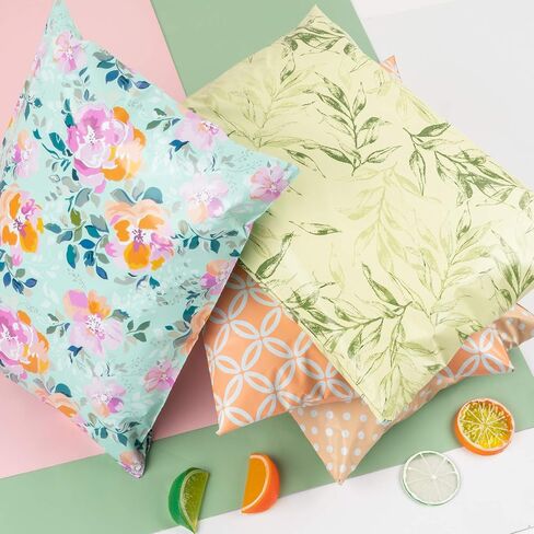 RUSPEPA Poly Mailers Shipping Bags Pretty Thick Self Adhesive Mailing Envelopes for Spring and Summer, 10x13 inches, 40 Pack in Saudi Arabia