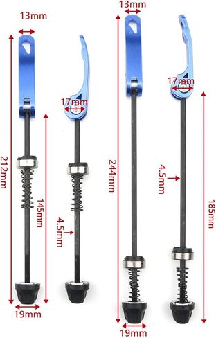 Ellbest زوجان من سيخ الدراجة الأزرق سريع الفك، محور الدراجة الأمامي والخلفي، عمود مجوف مناسب لدراجة الطريق، الدراجة الجبلية، MTB، BMX in Kuwait