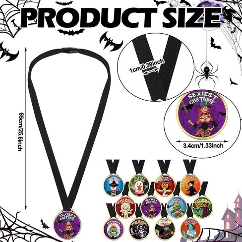 Liliful 72 Pieces Halloween Trophy Award Pumpkin Medals Bulk for Kids Halloween Party Supplies Trick or Treat Medals Trophies for Costume Contest School Classroom Rewards Treats Goodie Bag Fillers in Saudi Arabia