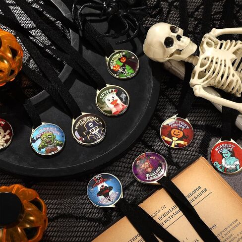 Liliful 72 Pieces Halloween Trophy Award Pumpkin Medals Bulk for Kids Halloween Party Supplies Trick or Treat Medals Trophies for Costume Contest School Classroom Rewards Treats Goodie Bag Fillers in Saudi Arabia