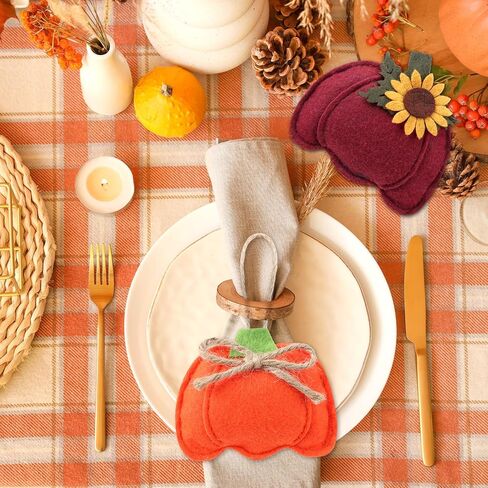 24 Pcs Felt Fall Pumpkin Hanging Tree Ornaments Decors,3D Pumpkin Shaped Pendant Craft for Fall Thanksgiving Party Hanging Decor in Kuwait
