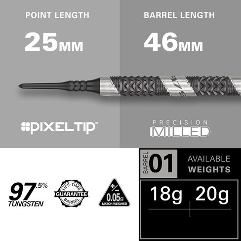 مجموعة سهام الهدف 975 Ultra Marine 18G 97.5% من التنجستن ذات الأطراف الناعمة مع K-Flex in Saudi Arabia