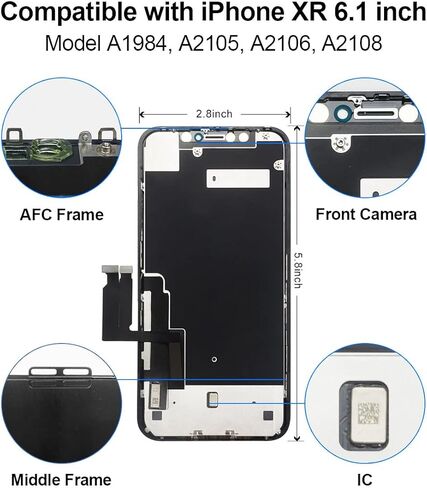 EFAITHFIX for iPhone Xs MAX OLED Screen Replacement [NOT LCD] 6.5 inch Display Digitizer 3D Touch Screen Full Assembly with Repair Kit Waterproof Adhesive Tempered Glass A1921/A2101/A2102/A2103/A2104 in Saudi Arabia