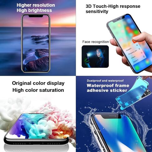 EFAITHFIX for iPhone Xs MAX OLED Screen Replacement [NOT LCD] 6.5 inch Display Digitizer 3D Touch Screen Full Assembly with Repair Kit Waterproof Adhesive Tempered Glass A1921/A2101/A2102/A2103/A2104 in Saudi Arabia