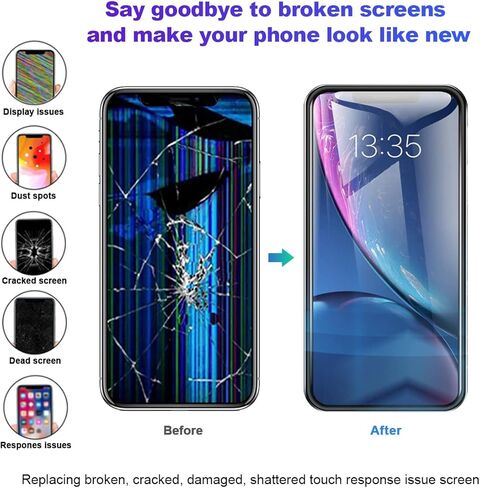 EFAITHFIX for iPhone Xs MAX OLED Screen Replacement [NOT LCD] 6.5 inch Display Digitizer 3D Touch Screen Full Assembly with Repair Kit Waterproof Adhesive Tempered Glass A1921/A2101/A2102/A2103/A2104 in Saudi Arabia