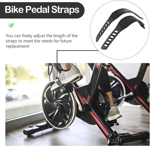 4 أزواج من أحزمة دواسات الدراجة، قطع غيار عالمية للدراجة، أشرطة دواسات بطول قابل للتعديل تناسب معظم دواسات الدراجات للتمرين في المنزل أو صالة الألعاب الرياضية in Kuwait