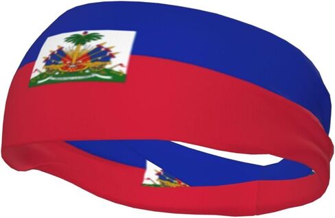 لطيف هايتي العلم Headbands النساء الرجال هايتي العلم العصابة الرياضة Headbands لتشغيل اللياقة البدنية اليوغا الدراجات in Kuwait