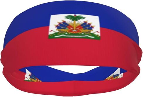 لطيف هايتي العلم Headbands النساء الرجال هايتي العلم العصابة الرياضة Headbands لتشغيل اللياقة البدنية اليوغا الدراجات in Kuwait