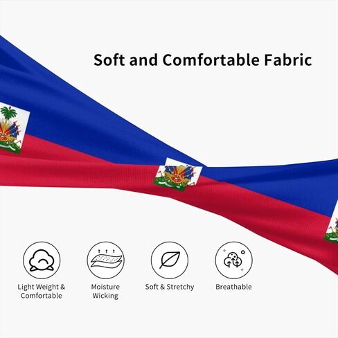 لطيف هايتي العلم Headbands النساء الرجال هايتي العلم العصابة الرياضة Headbands لتشغيل اللياقة البدنية اليوغا الدراجات in Kuwait