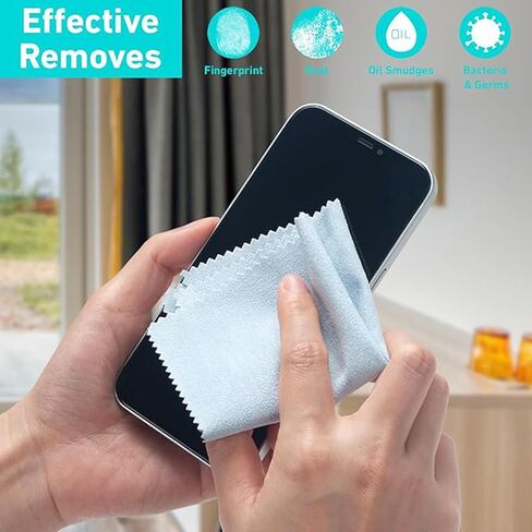 12PCS Thickened Eyeglass Cleaning Cloth, Eye Glass Cleaner Wipes, Lint Free Glasses Cleaner Cloth for Screen，Glasses, Screens, Cameras, iPad, iPhone, Eyeglasses, Cell Phone, LCD TV Screens in Saudi Arabia