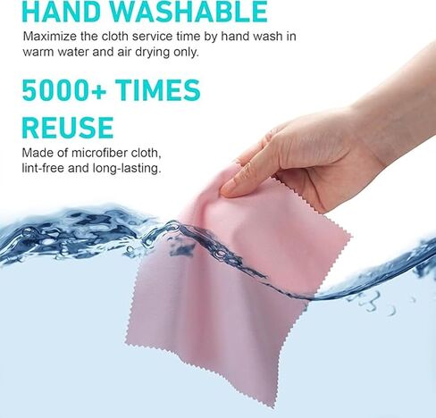 12PCS Thickened Eyeglass Cleaning Cloth, Eye Glass Cleaner Wipes, Lint Free Glasses Cleaner Cloth for Screen，Glasses, Screens, Cameras, iPad, iPhone, Eyeglasses, Cell Phone, LCD TV Screens in Saudi Arabia