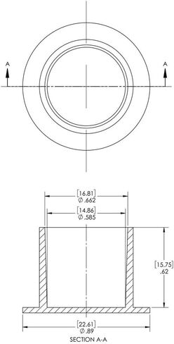 Caplugs ZEZ61AH1 Plastic Non-Threaded NPT Cap EZC-6, PE-LD, Cap ID .585" Length .62", Orange (Pack of 100) in Saudi Arabia