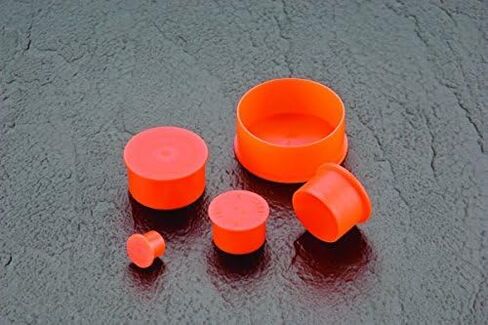 Caplugs ZEZ61AH1 Plastic Non-Threaded NPT Cap EZC-6, PE-LD, Cap ID .585" Length .62", Orange (Pack of 100) in Saudi Arabia