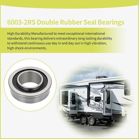 8 حزمة 6003-2RS محامل ختم مطاطي مزدوج 17x35x10 مللي متر ، 6003 محمل كروي مختوم من الفولاذ الكروم المشحم ، محامل كروية الأخدود العميق in Kuwait