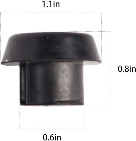 12 Pcs Billiard Cue Bottom Rubber Cover Billiard Cue Bottom Plug Protection Pad (Black) in Kuwait