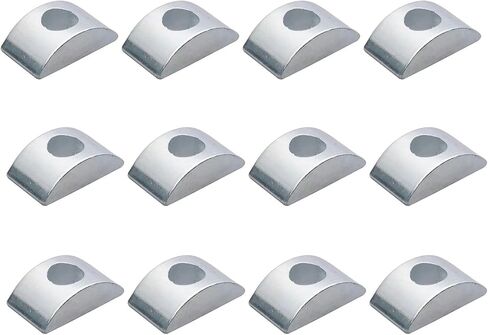 10Pcs Silver M8 Solid Half Moon Nuts Washer Spacer Furniture Hardware Accessories for Furniture Connect (Length 27mm x Width 14mm), Industrial and Scientific in Saudi Arabia