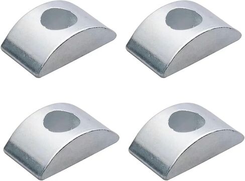 10Pcs Silver M8 Solid Half Moon Nuts Washer Spacer Furniture Hardware Accessories for Furniture Connect (Length 27mm x Width 14mm), Industrial and Scientific in Saudi Arabia