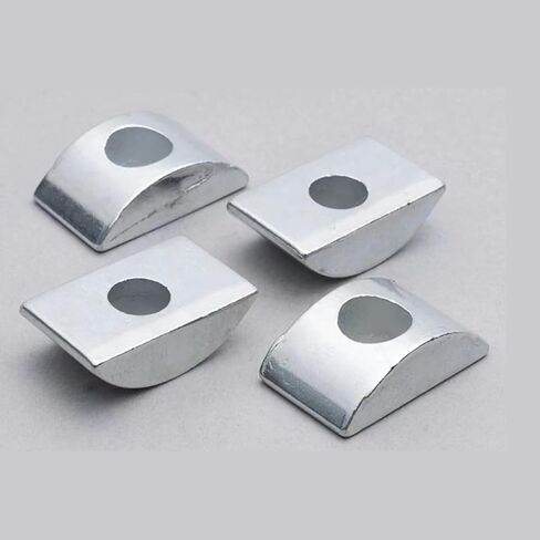 10Pcs Silver M8 Solid Half Moon Nuts Washer Spacer Furniture Hardware Accessories for Furniture Connect (Length 27mm x Width 14mm), Industrial and Scientific in Saudi Arabia