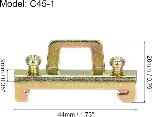 MECCANIXITY DIN Rail Mount Terminal Blocks End Stopper Screw Type Clamp Metal C45-1 Pack of 50 in Saudi Arabia