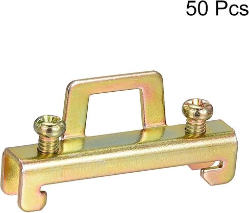 MECCANIXITY DIN Rail Mount Terminal Blocks End Stopper Screw Type Clamp Metal C45-1 Pack of 50 in Saudi Arabia