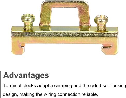 MECCANIXITY DIN Rail Mount Terminal Blocks End Stopper Screw Type Clamp Metal C45-1 Pack of 50 in Saudi Arabia