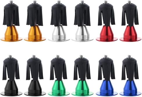 12Pcs Bike Bar Ends Cap Aluminum Alloy Bicycle Handlebar End Cap Bike Bar End Plugs Anti-Slip Outdoor Handle Grips Plugs Bike Accessories in Saudi Arabia