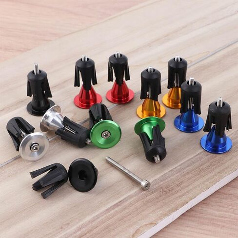 12Pcs Bike Bar Ends Cap Aluminum Alloy Bicycle Handlebar End Cap Bike Bar End Plugs Anti-Slip Outdoor Handle Grips Plugs Bike Accessories in Saudi Arabia