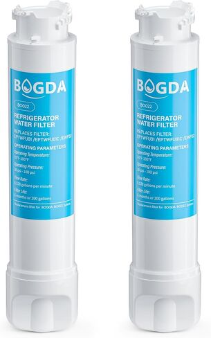 فلتر مياه BOGDA مناسب لـ EPTWFU01 Frigi-Daire، عبوتين بديلتين، متوافق مع Pure-Source Ultra 2، EWF-02، 012505454226، 4562222، ترشيح متعدد وشفاف للشرب in Kuwait