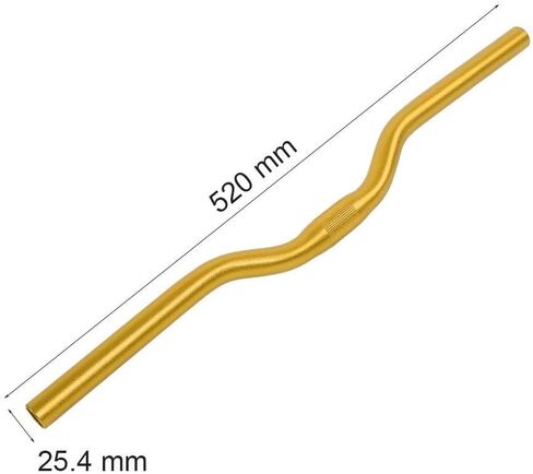 Bike Riser Handlebar, Aluminum Mountain Bike Fixed Gear Riser Bar 25.4mm*520mm(golden) Bike Handlebars 25.4 Gold Handle Mountain Bike Single Speed Riser Bars in Saudi Arabia