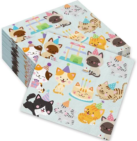 JarThenaAMCS 100 Sheets Dog Party Napkins Pink Cocktail Paper Napkins Cute Puppy Disposable Beverage Napkins for Pet Animal Party Drink Table Decor Supplies in Saudi Arabia