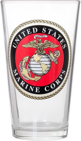 Artisan Owl Officially Licensed United States Marine Corps Emblem Pint Glass - Officially Licensed by the Marine Corp in Saudi Arabia