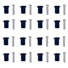 16 Sets M4 Rubber Neoprene Well Nuts with Stainless Steel Screws,Use for Kayaks,Canoes,Boats