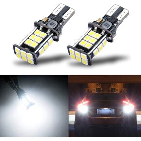 iBrightstar Newest Extremely Bright 3030 Chipsets 921 T15 912 W16W LED Bulbs for Turn Signal Blinker Side Marker Lights, Amber Yellow