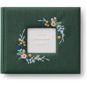 RIFLE PAPER CO. Embroidered Heirloom Photo Album | Cherish Special Moments, Treasure Your Memories, Menagerie