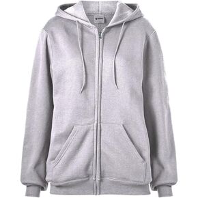 Soffe Adult Classic Zip Hooded Sweatshirt, 50% Cotton/50% Polyester, Ash, X-Large
