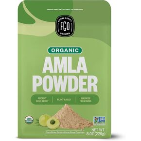 FGO Organic Amla Powder - 16oz, USDA Organic Indian Gooseberry (Amalaki), Non-GMO, Natural Vitamin C - 100% Raw and Natural