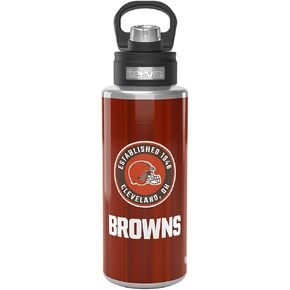 Tervis NFL Cleveland Browns - All In Triple Walled Insulated Tumbler Travel Cup Keeps Drinks Cold, 24oz Wide Mouth Bottle, Stainless Steel
