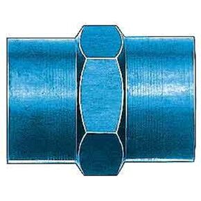 Aeroquip FCM2131 Blue Anodized Aluminum 3/8" Female NPT to 3/8" Female NPT Straight Coupling