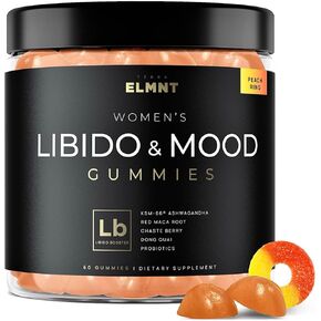 4,050mg Libido Booster for Women KSM-66 Ashwagandha Gummies w. 30x Strength Red Maca Root - Female Libido & Mood Booster plus Hormone Balance for Women Cortisol Reducer & Stress Relief Supplement