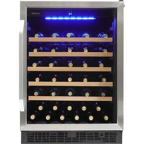 Danby 24-in Silhouette Stilton Single Zone Wine Cellar, Stainless Steel (SWC057D1BSS)