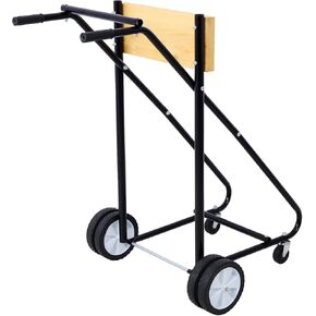 Outboard Boat Motor Stand,Small Outboard Stand on Wheels 315lbs Weight Capacity,Boat Motor Stand Cart Dolly Wood Color