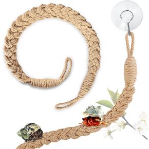 Hermit Crab Climbing Toys，Hermit Crab Rope Ladder,Hermit Crab Climbing Toys, Reptile Tank Terrarium Accessories, Habitat Decor for Hermit Crab Tree Frogs, Crested Gecko Lizards Geckos Snakes