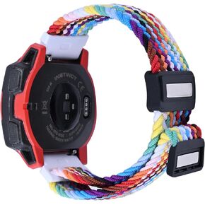 Braided Nylon Strap Compatible with Garmin Instinct 1/2 Replacement Watchband Magnetic Sport Nylon band-22MM